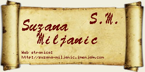 Suzana Miljanić vizit kartica